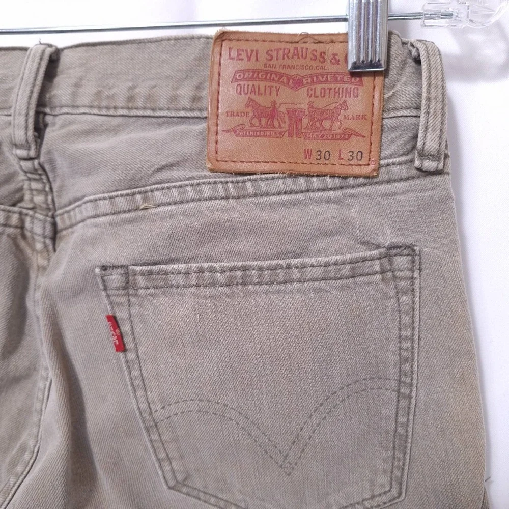 Levi's Mens Matchstick Skinny‎ Denim Jeans 30x30 Pants Tan Brown 5 Pockets
